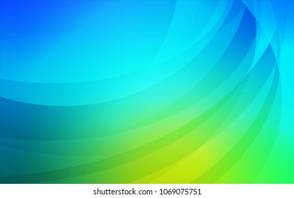 Light Blue, Green vector pattern with curved circles. Glitter abstract illustration with wry lines. Marble style for your business design.