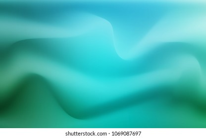 Light Blue, Green vector pattern with lines, ovals. Blurred geometric sample with gradient bubbles.  The elegant pattern for brand book.