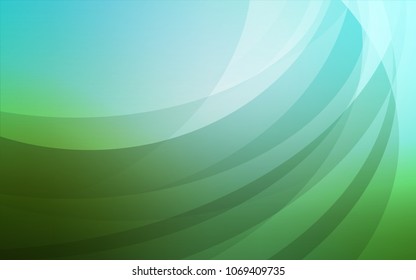 Light Blue, Green vector pattern with bent lines. A sample with blurred bubble shapes. The template for cell phone backgrounds.