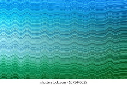 Light Blue, Green vector pattern with lamp shapes. Blurred geometric sample with gradient bubbles.  The best blurred design for your business.