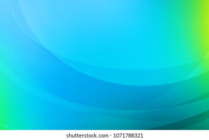 Light Blue, Green vector pattern with liquid shapes. Blurred geometric sample with gradient bubbles.  Textured wave pattern for backgrounds.