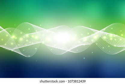 Light Blue, Green vector pattern with christmas ribbons. Modern geometrical abstract illustration with carnival ribbons. The pattern can be used for birthday gifts, congratulations.