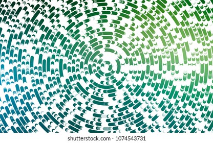 Light Blue, Green vector pattern with curved circles. Modern gradient abstract illustration with bandy lines. A completely new marble design for your business.
