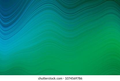 Light Blue, Green vector pattern with bent ribbons. Geometric illustration in marble style with gradient.  A completely new marble design for your business.