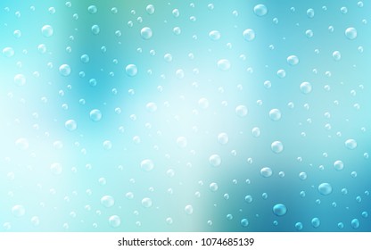 Light Blue, Green vector pattern with spheres. Beautiful colored illustration with blurred circles in nature style. New design for ad, poster, banner of your website.