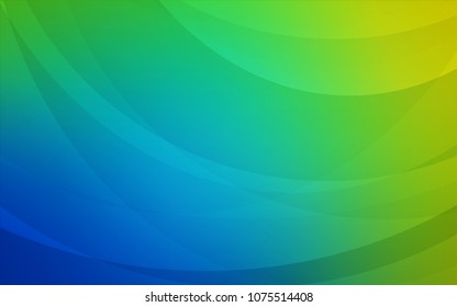 Light Blue, Green vector pattern with lines, ovals. A completely new color illustration in marble style. A completely new template for your business design.