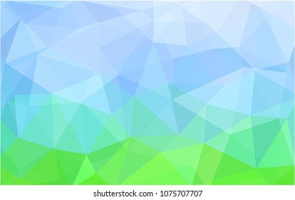 Light Blue, Green vector Pattern.  triangular template. Geometric sample. Repeating routine with triangle shapes. New texture for your design. Pattern can be used for background.