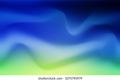 Light Blue, Green vector pattern with curved circles. An elegant bright illustration with gradient. The elegant pattern for brand book.