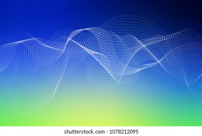Light Blue, Green vector pattern with spheres. Glitter abstract illustration with blurred drops of rain. The pattern can be used for ads, leaflets of liquid.