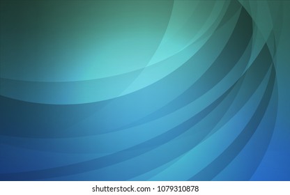 Light Blue, Green vector pattern with bent ribbons. An elegant bright illustration with gradient. Brand-new design for your ads, poster, banner.