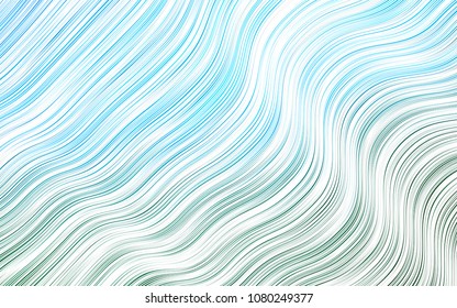 Light Blue, Green vector pattern with curved circles. Colorful illustration in abstract marble style with gradient. Marble style for your business design.