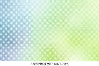 Light Blue, Green vector pattern with spheres. Glitter abstract illustration with blurred drops of rain. Completely new template for your brand book.