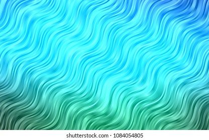 Light Blue, Green vector pattern with bent ribbons. A completely new color illustration in marble style. The elegant pattern for brand book.
