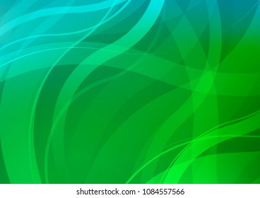 Light Blue, Green vector pattern with bent ribbons. Geometric illustration in marble style with gradient.  New composition for your brand book.