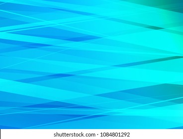Light Blue, Green vector pattern with narrow lines. Lines on blurred abstract background with gradient. The pattern can be used for busines ad, booklets, leaflets