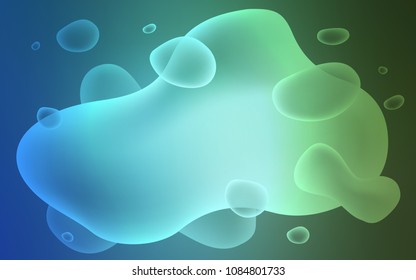 Light Blue, Green vector pattern with lava shapes. Colorful abstract illustration with gradient lines. A completely new memphis design for your business.