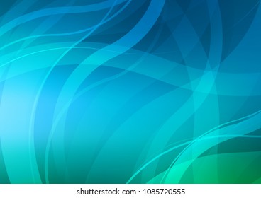 Light Blue, Green vector pattern with lamp shapes. Blurred geometric sample with gradient bubbles.  A completely new template for your business design.