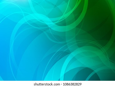 Light Blue, Green vector pattern with lava shapes. Colorful illustration in abstract marble style with gradient. A new texture for your  ad, booklets, leaflets.
