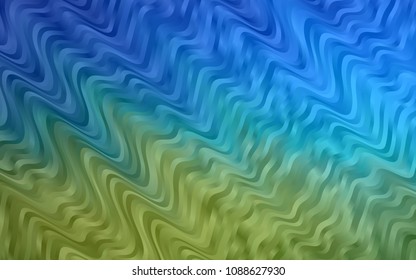 Light Blue, Green vector pattern with liquid shapes. A sample with blurred bubble shapes. New composition for your brand book.