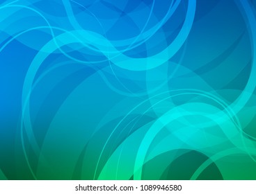 Light Blue, Green vector pattern with lava shapes. Modern gradient abstract illustration with bandy lines. The template for cell phone backgrounds.