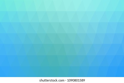 Light Blue, Green vector Pattern.  triangular template. Geometric sample. Repeating routine with triangle shapes. New texture for your design. Pattern can be used for background.