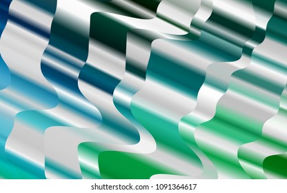 Light Blue, Green vector pattern with lamp shapes. Blurred geometric sample with gradient bubbles.  Brand-new design for your ads, poster, banner.