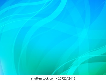 Light Blue, Green vector pattern with lines, ovals. An elegant bright illustration with gradient. A completely new marble design for your business.