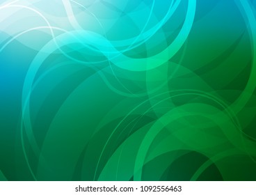 Light Blue, Green vector pattern with bubble shapes. A sample with blurred bubble shapes. The template for cell phone backgrounds.