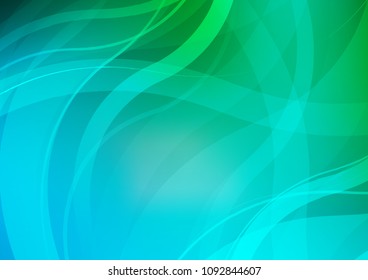 Light Blue, Green vector pattern with liquid shapes. An elegant bright illustration with gradient. The elegant pattern for brand book.