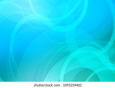Light Blue, Green vector pattern with lines, ovals. An elegant bright illustration with gradient. New composition for your brand book.