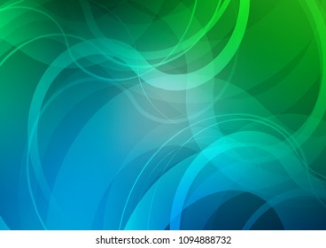 Light Blue, Green vector pattern with liquid shapes. Colorful abstract illustration with gradient lines. A completely new marble design for your business.