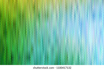 Light Blue, Green vector pattern with lines, ovals. Colorful abstract illustration with gradient lines. Pattern for your business design.
