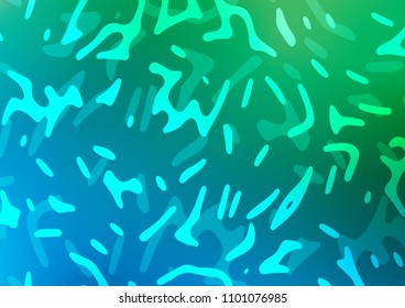 Light Blue, Green vector pattern with curved circles. Brand new colored illustration in marble style with gradient. The best blurred design for your business.
