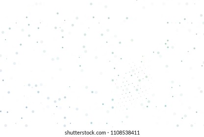 Light Blue, Green vector  pattern with spheres. Illustration with set of shining colorful abstract circles. Pattern can be used as texture of water, rain drops.