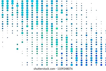 Light Blue, Green vector  pattern with spheres. Illustration with set of shining colorful abstract circles. Beautiful design for your business natural advert.