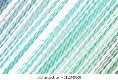 Light Blue, Green vector pattern with narrow lines. Modern geometrical abstract illustration with staves. The template can be used as a background.