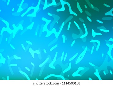 Light Blue, Green vector pattern with liquid shapes. Creative illustration in halftone marble style with gradient. The elegant pattern for brand book.