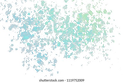 Light Blue, Green vector pattern with narrow lines. Lines on blurred abstract background with gradient. The pattern can be used as ads, poster, banner for commercial.