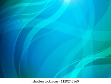 Light Blue, Green vector pattern with lines, ovals. Creative geometric illustration in marble style with gradient. Marble design for your web site.
