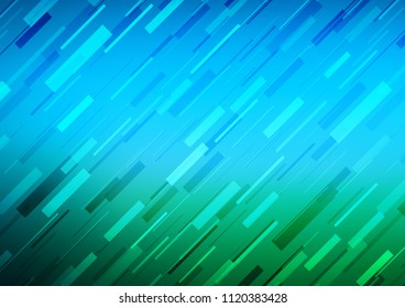 Light Blue, Green vector pattern with narrow lines. Blurred decorative design in simple style with lines. Smart design for your business advert.