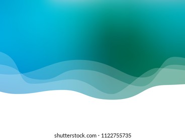 Light Blue, Green vector pattern with wavy lines. Shining illustration, which consist of blurred lines, circles. Pattern for your business design.