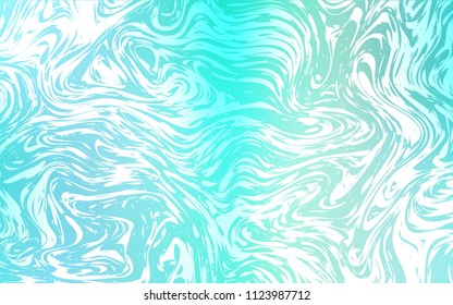 Light Blue, Green vector pattern with lines, ovals. Modern gradient abstract illustration with bandy lines. New composition for your brand book.
