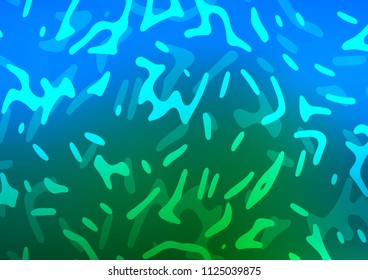Light Blue, Green vector pattern with bent lines. Creative geometric illustration in marble style with gradient. New composition for your brand book.