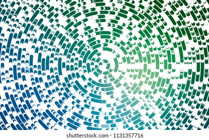 Light Blue, Green vector pattern with curved circles. Colorful abstract illustration with gradient lines. New composition for your brand book.