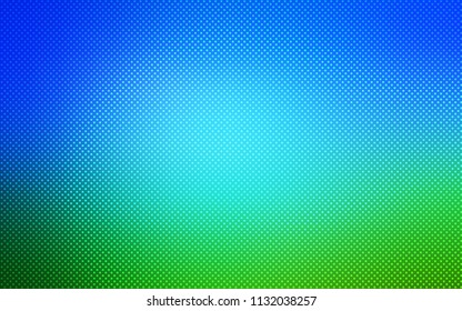 Light Blue, Green vector pattern with spheres. Glitter abstract illustration with blurred drops of rain. Pattern can be used as texture of wallpapers.