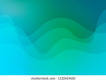 Light Blue, Green vector pattern with lava shapes. Shining crooked illustration in marble style. New composition for your brand book.