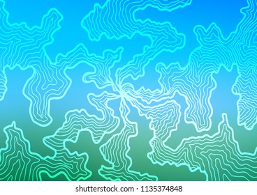 Light Blue, Green vector pattern with liquid shapes. Shining crooked illustration in marble style. Marble style for your business design.