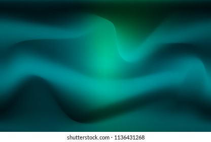 Light Blue, Green vector pattern with lines, ovals. Blurred geometric sample with gradient bubbles.  The best blurred design for your business.