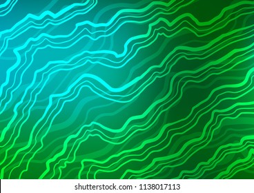 Light Blue, Green vector pattern with lava shapes. A vague circumflex abstract illustration with gradient. Pattern for your business design.