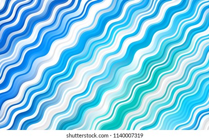 Light Blue, Green vector pattern with bent lines. Colorful abstract illustration with gradient lines. The elegant pattern for brand book.